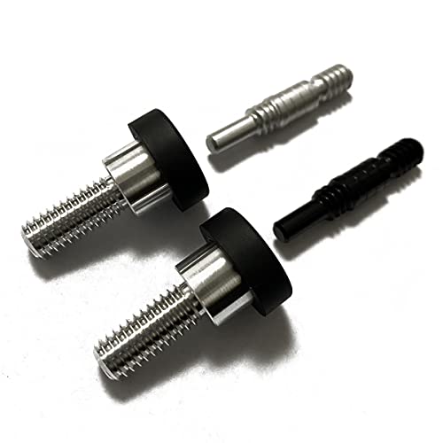 3/8-16 Pool Cue Plug Rubber Bumper Set Extension Kit (Silver and Black in Option) (Black)