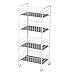 Scaffale da Cucina 4 Tier stoccaggio Carrello di stoccaggio alto Organizzatore di stoccaggio con ruote rotolanti, scaffali di carrello di stoccaggio per cucina, camera da letto, soggiorno e ufficio pe