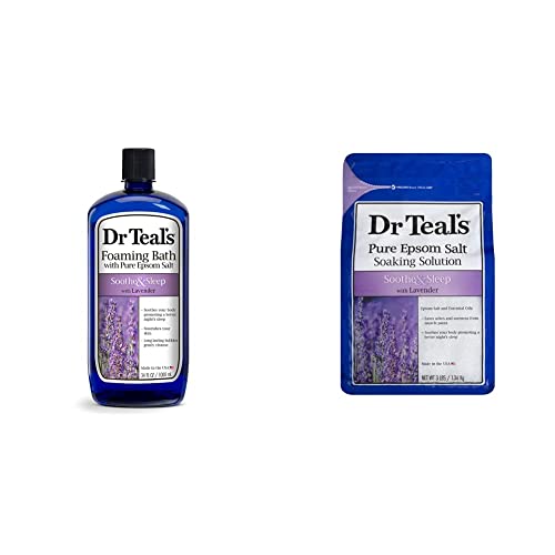 Dr Teal's Pure Epsom Salt Foaming Bath Lavender, & Dr Teal's Pure...