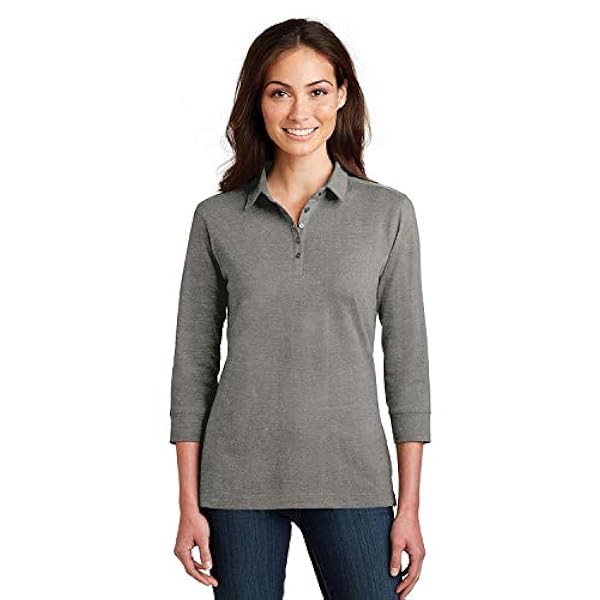 Port Authority Dames 3/4-mouw Meridian Katoen Blend Polo. L578