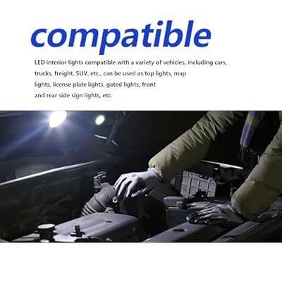 42 PCS Interior Car LED Dome Light Kit, Trunk Door Courtesy License Plate Light, white Super Bright White Dome Map Tail Cab Lights Bulb Kit Set, Car Dome Map Dash Door Trunk Indicator Light