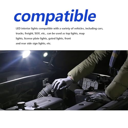 Kit de 42 luces LED interiores para auto, luz blanca miniatura 7