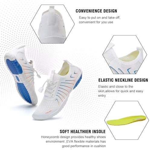 Image of YALOX Water Shoes Men's Women's Swim Shoes Outdoor Beach Barefoot Quick-Dry Aqua Pool Socks Swimming Yoga Surfing Exercise