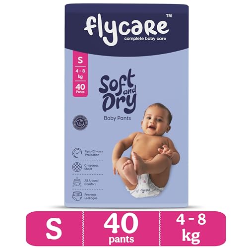 Image of Soft & Dry Baby Pant Style Diaper S Size (Small) | 4-8 kg | 40 Count (Pack Of 1) |Comfortable and Cotton Soft Diaper with Leakage Guard, Wetness Indicator, Upto12 Hours Protection