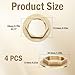 4 Pack 1/2 Inch NPT Female Brass Lock Nuts with Flange, Heavy Duty Hex Locknut for Plumbing Fittings, Water Gas Oil Pipe Connection, Durable Brass Lock Nut Set for Home and Industrial Use 4-Pack Pads