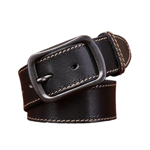 Ceinture en cuir de vachette véritable cousue main 38mm pour homme et femme chic