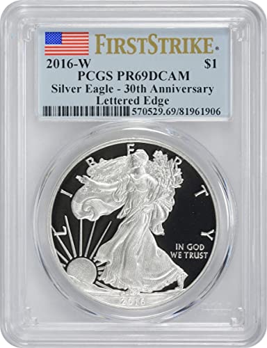 2016 W American Silver Eagle 30th Anniversary Dollar, First Strike...
