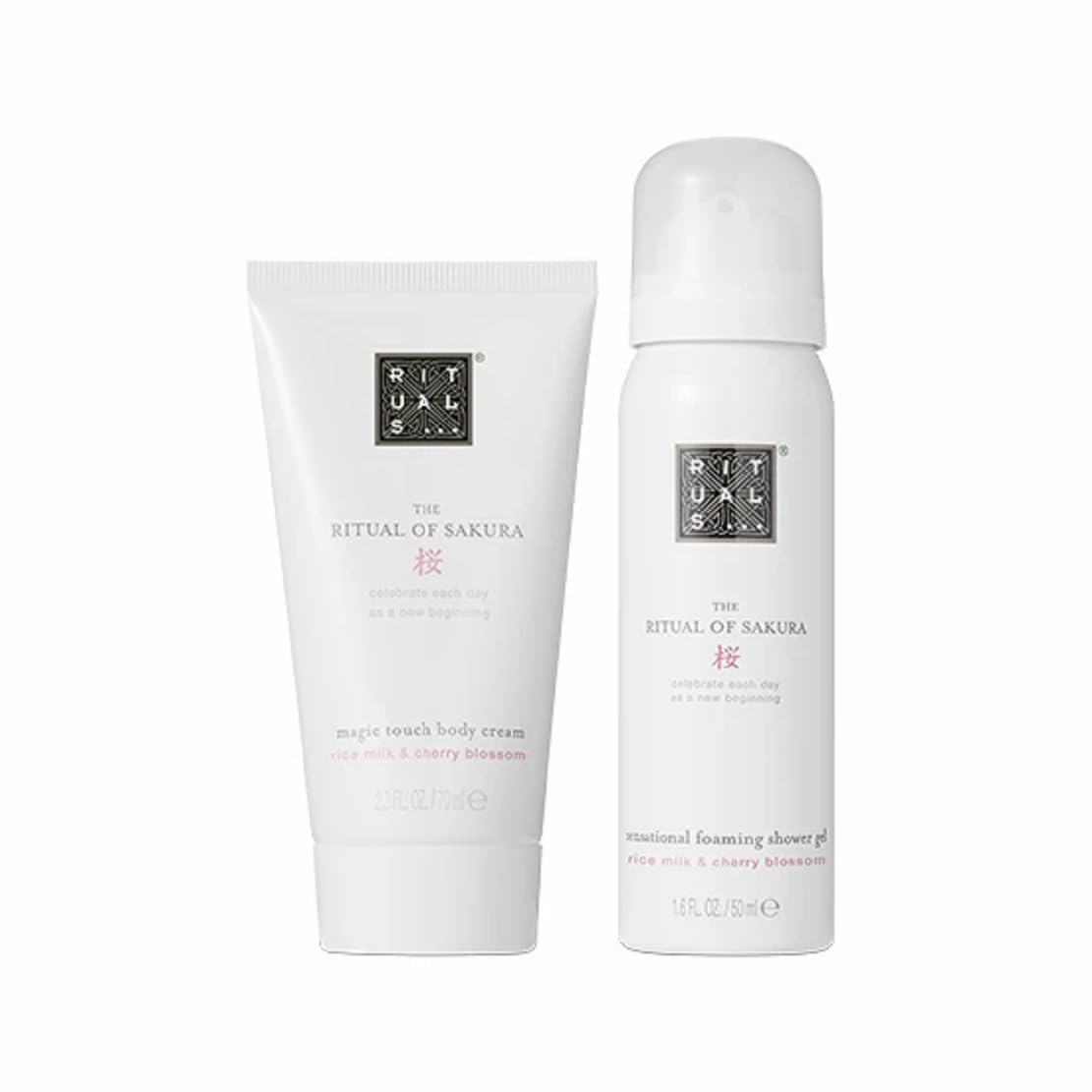 The Ritual of Sakura - Set de regalo de lujo de gel de ducha de 50 ml y crema corporal de 70 ml