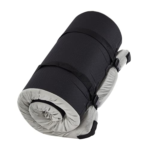 Hbaid Roll Up Memory Foam Camping Mattress - Portable Sleeping Pad & Topper for Floor Guest Bed, Waterproof Cover, Travel Bag, Lightweight Outdoor Tent Mattress (Single 75302.95)