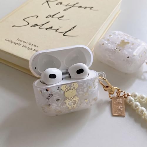 KalaCase エアポッドプロ ケース ディズニー ミッキーマウス&ミニー 保護ケース 収納ケース カラビナ・キーチェーン付き カラビナ スポーツ 紛失防止 (Style4 AirPods Pro 用) - 赤 - ソフト シリコーン - ワイヤレス充電