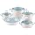 Riess Set 5 Pentole Smaltate NOUVELLE Rosso Extra Forte - Con Coperchi In Vetro E Padella - Adatte A Induzione