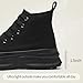 Yageyan Women's High Top Sneakers - Platform Canvas Shoes for Tennis, Classic Casual Comfortable (All Black 07)