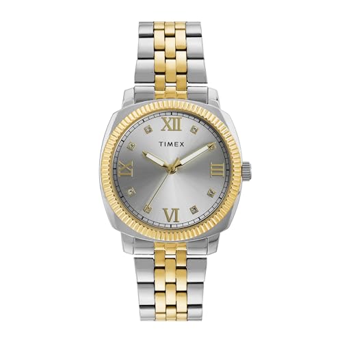 TIMEX Analog Watch for Women Available in Multicolor Dial & Silver Stainless Steel Bracelet Band – Water Resistant Wrist Watches
