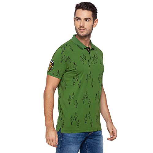 Image of Spykar Men's Printed Slim Fit T-Shirt