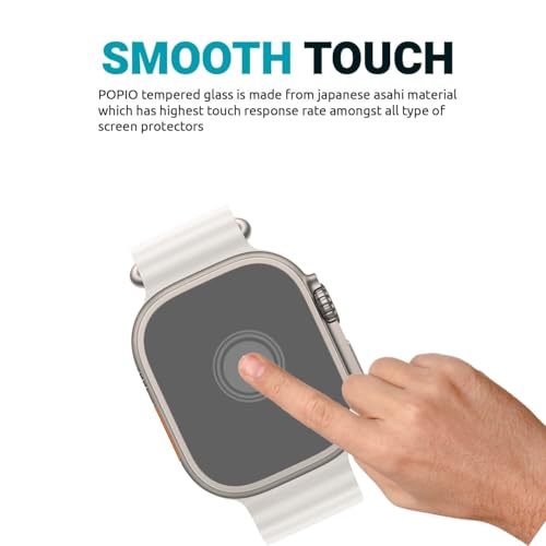 Image of 4youquality Military-Grade Gorilla Tempered Glass for Apple Watch Ultra 3 / Ultra 2 / Ultra 1 (49mm) | 9H Hardness | Full Screen Coverage | Scratch Resistant | HD Clear | Pack of 2