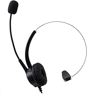 PartyKindom Fones De Ouvido USB Fones De Ouvido Com Fio Fone De Ouvido USB Mono Fone De Ouvido De Negócios Fone De Ouvido Com Fone De Ouvido Preto Para Negócios Fone De Ouvido Com Fio De