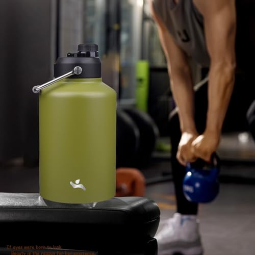 Image of Konokyo 128 oz Insulated Stainless Steel Water Bottle Jug with Handle