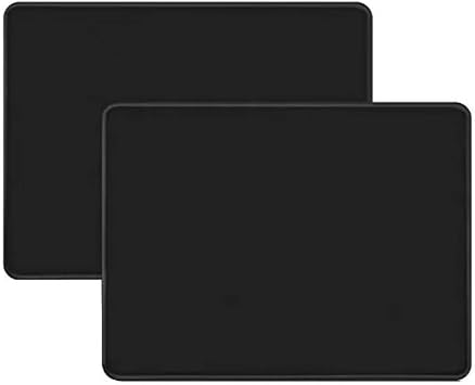 Mouse Pad with Stitched Edge, Comfortable Mouse Pads with Non-Slip Rubber Base, Durable and Washable Mousepads for Computers Laptop Mouse,8.6x7x0.06inch,Classic Black 2 Pack