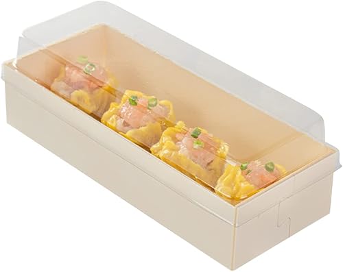 Miniatura 2 de Pequeño recipiente de madera de álamo para comida, forma cuadrada, 4.7 pulgadas, 100 unidades por caja, colección Taipei, utensilios de restaurante