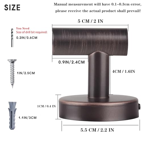 Image of Homagic Bathroom Robe Towel Hooks Coat Wall Hook Stainless Steel Heavy Duty Door Hanger Clothes Cabinet Closet Sponges Hook for Bathroom Bedroom Kitchen Hotel Pool 4 Packs (Oil Rubbed Bronze)