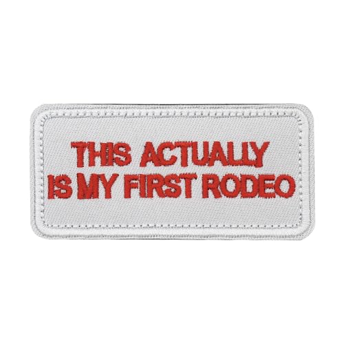 This Actually is My Firstrodeo Funny Embroidered Patch Stickers Cowboys Western Patches Hook and Loop for Shirts Backpacks Hats Jackets (This Actually is My Firstrodeo)