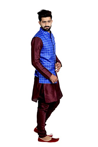 Image of Veera Paridhaan Men's Poly Cotton Jute Nehru Jacket