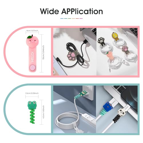 Protector de cable de carga USB con bridas de silicona para computadora y accesorios de viaje 3