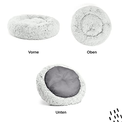 Best-Friends-by-Sheri-The-Original-Calming-Donut-Beruhigendes-Haustierbett-fur-Katzen-Hunde-maschinenwaschbar-Frostgrau-58-x-58-cm-S | Dealmeister.io Alt tag für bilder post titel