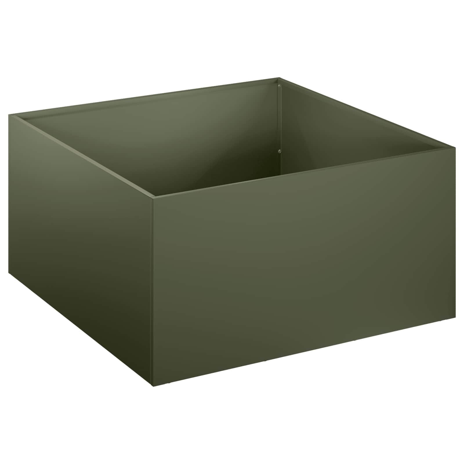 vidaXL Garden Planter Olive Green 40 x 40 x 30 cm Cold Rolled Steel