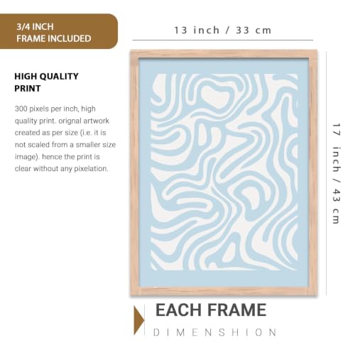 Image of kotart Boho Theme Digital Painting for Wall Decoration - Minimal Wall Art Prints for Living Room Bedroom Office Room Decor (13X17 INCH, H) Pack of 6