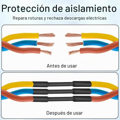 Miniatura 5 de Ilamvie 127 Piezas Termoretractil Para Cables,7 Tamaños,Fundas Termorretráctiles De Aislamiento Eléctrico, Tubos Termorretráctiles,Tubos Retráctiles Para Fijar Y Proteger Componentes Negro