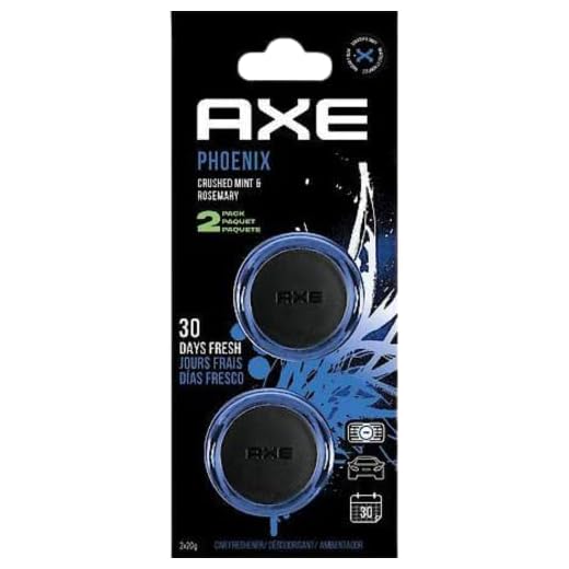 AXE Air Freshener Mini Vent Clip, Odor Eliminator, Air Purifier Provides A Long Lasting Scent, Phoenix