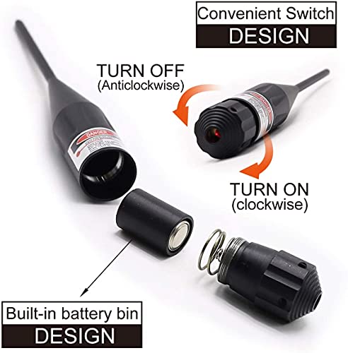 Buwico Rotes Messvisier, Messgerät, Sight Hole Kit für 17 bis 78 Kaliber Schrotflinten