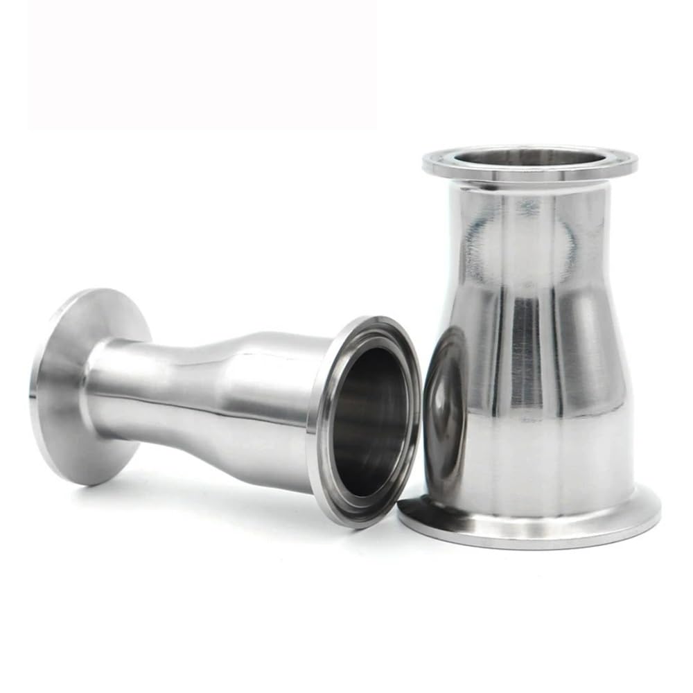 2"x 1.5" Tri Clamp Reducer SS304/316L Sanitary Pipe Fittings 38 51mm Home 50.5 64mm Clean Polish 1/2PCS(2 Pcs,SS316L)