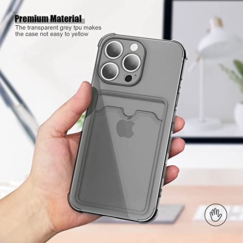Image of AKABEILA - iPhone 6S Plus & 6 Plus Case, Clear Black, Cute Soft TPU Wallet Case, Slim Shockproof Case with Card Slot