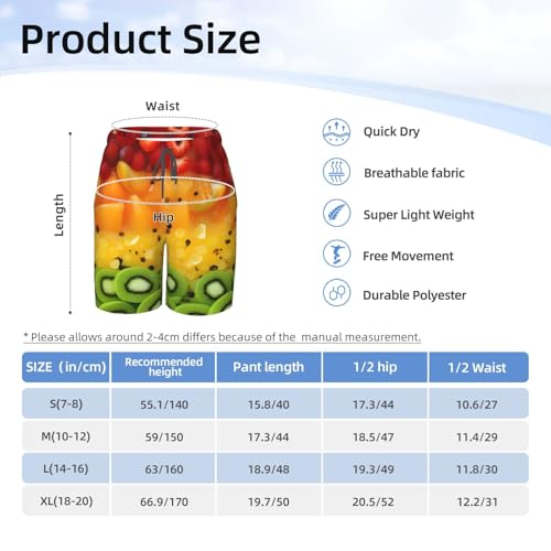 Fresh Fruit Youth Beach Pants, Soft and Breathable, with Drawstring Waist, Suitable for Sports and Leisure. 5