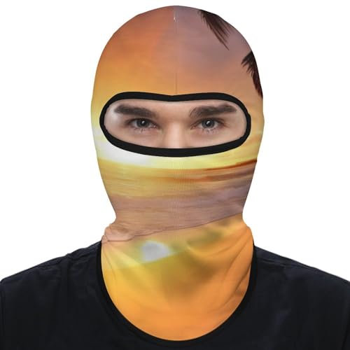 Balaclava Tropical Beach Sunset para Hombres y Mujeres, Máscara de Protección Solar Respirable con Cobertura Total del Cabeza para Senderismo, Ciclismo, Correr y Conducir miniatura 1