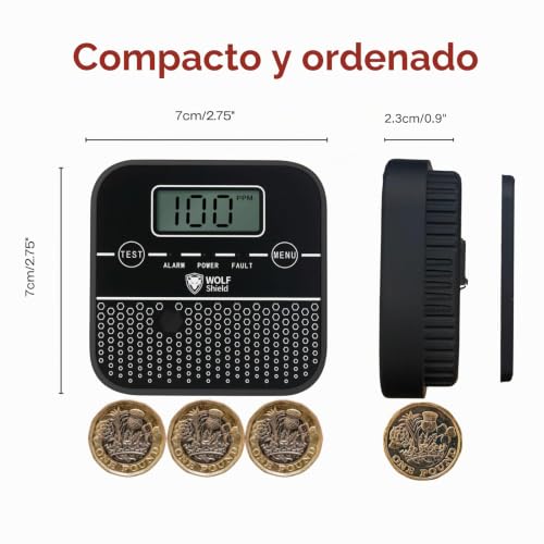 Detector de Monóxido de Carbono WOLFSHIELD Batería 10 Años 3