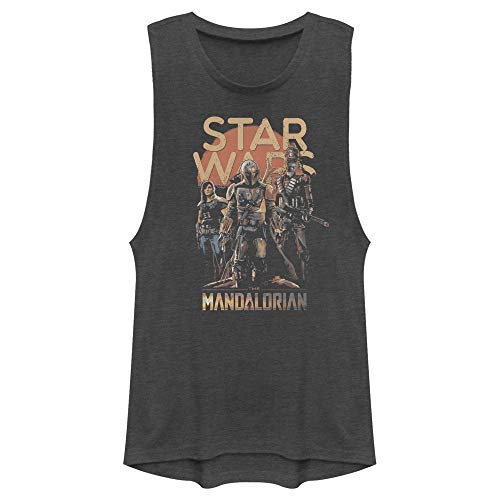 Haut Star Wars Mandalorian coupe muscle tank couleur anthracite pour femme
