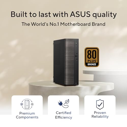 Image of ASUS V500 (2026), Intel Core 3 100U (i3-14th Gen),Intel UHD iGPU,8GB RAM,512GB SSD,Windows 11, M365 Basic(1Y),Office 2024,Black, 5.06 Kg,V501SV-03100U005WS,with wired Keyboard & Mouse,Desktop Tower PC