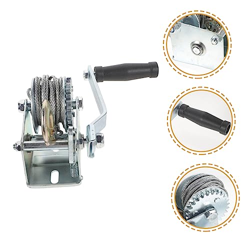 Winche manual con cable de acero para manejo pesado miniatura 5