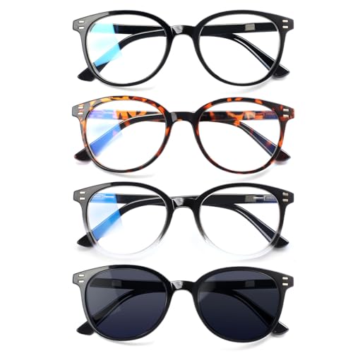Image of 3 Pack Reading Glasses Spring Hinge Stylish Readers Black /Tortoise for Men and Women