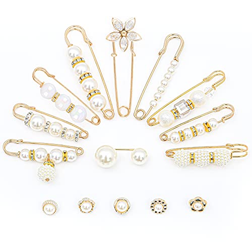 15 styles cute and fashion safety pearl pins sweater sh…