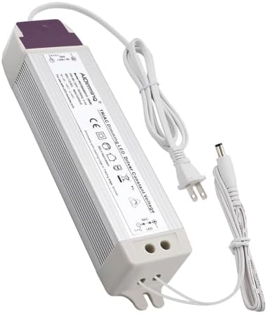 12V 50W Power Supply, Dimmable Constant Voltage LED Driver, 110V AC to 12V DC Triac Dimmable Transformer Compatible with Standard Wall Dimmers for Under Cabinet LED Strip Lights