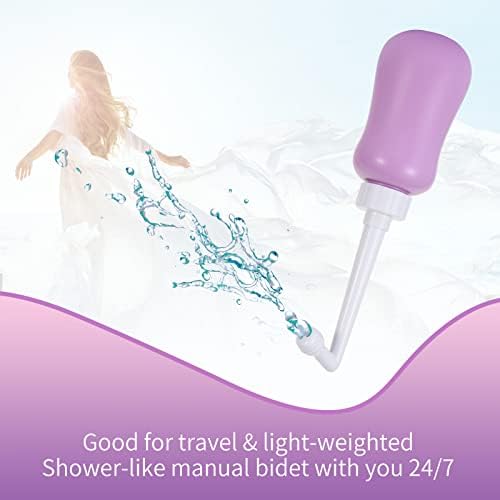 Peri Bottle for Postpartum Care for Perineal Recovery and Cleansing After Birth 12.7 OZ Color: Purple — view 3