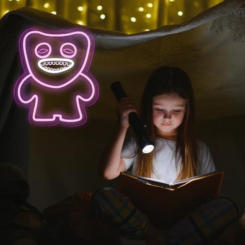 Image of Person Funny Ugly Monster Neon Sign for Wall Decor, Dimmable Neon Light, 14.3x12.2 Inch, for Bedroom, Club, Cafe, Bar, Aesthetic Decor