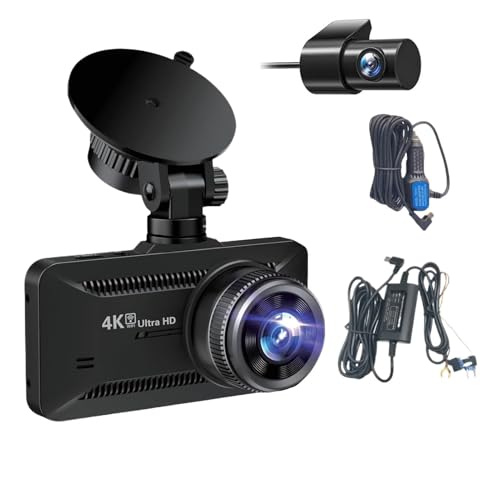 Caméra voiture 4K avant arrière avec vision nocturne sans fil et écran de 3,94 pouces