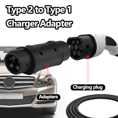 adaptateur câble charge ev, câble charge ev adaptateur chargeur voiture type 2 à type 1 ip54 16a/32a sae j1772 à iec 62196 convertisseur chargeur voiture adaptateur charge véhicule électrique