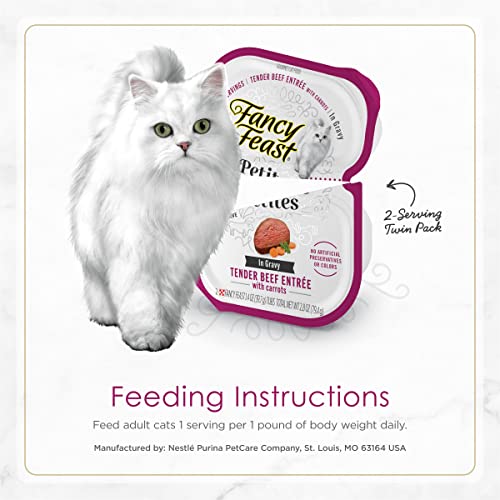 Fancy Feast Purina Petites Tender Beef Entree with Carrots in Gravy Gourmet Wet Cat Food - 2.8 oz. Tubs,(Pack of 24) - image 9