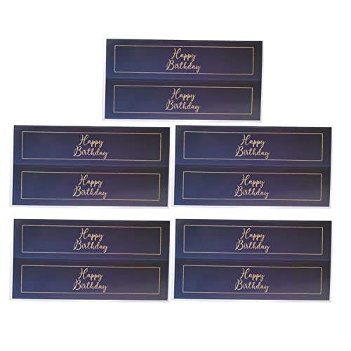 Blue Happy Birthday Water Bottle Labels Self Adhesive Decoration Labels For Student Birthday Party